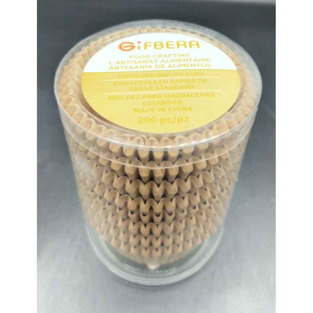 200 Gifbera Natural Odorless Cupcake Liners Standard Paper Muffin Baking